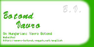 botond vavro business card
